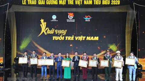 Tuyên dương 10 gương mặt trẻ Việt Nam tiêu biểu năm 2020