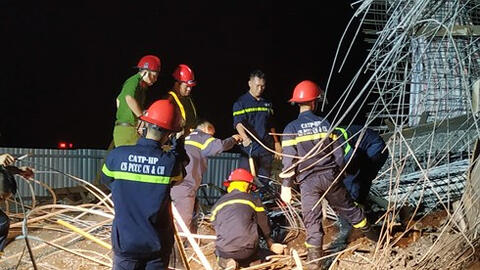 Sập giàn giáo ở Hải Phòng, một người thiệt mạng và 7 người bị thương