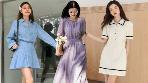 Gian hàng quốc tế: 9 mẫu váy công sở trẻ trung lại nịnh dáng, giá từ 300k cho chị em sắm về diện thu
