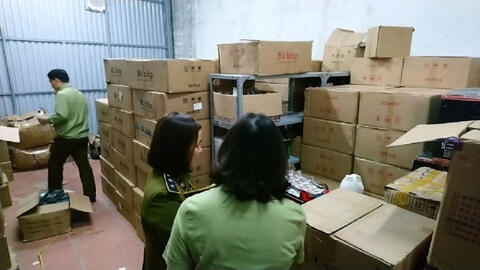 Thu giữ hơn chục nghìn sản phẩm mang nhãn hiệu Bibop không rõ nguồn gốc xuất xứ
