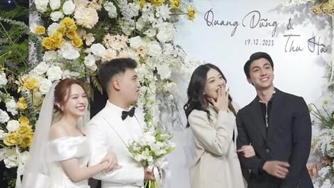 Bình An - Phương Nga chiếm spotlight trong đám cưới Đặng Thu Hà, một nhân vật nổi tiếng từ chối đến dự tiệc gây tò mò