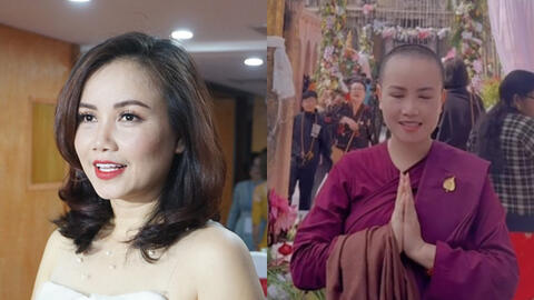"Cô Xuyến" Hoàng Yến bất ngờ cạo đầu đi tu sau loạt sóng gió hôn nhân với 4 đời chồng