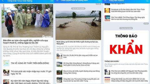 Các tỉnh cập nhật tình thời tiết, lũ lụt qua trang Zalo