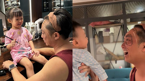 Cường Đô La bất chấp hình tượng, để con gái vẽ lên mặt khiến cả nhà cười nắc nẻ