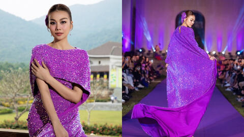 Siêu mẫu Thanh Hằng "trốn chồng", ra Yên Tử diễn thời trang