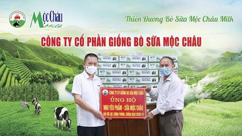 Mộc Châu Milk trao tặng hơn 50.000 sản phẩm sữa tươi tới người dân và lực lượng tuyến đầu phòng chống dịch Covid-19
