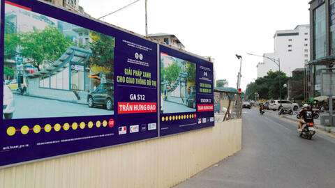 Tạm dừng thi công ga ngầm S12 tuyến Metro Nhổn - ga Hà Nội