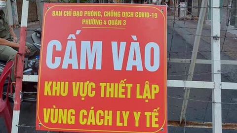 Quận 3 phong tỏa đường Vườn Chuối, Nguyễn Thượng Hiền sau khi có 37 ca  COVID-19