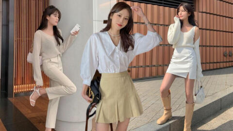 Đáng sắm nhất bây giờ là trang phục màu be, diện lên thanh lịch lại ngập tràn "vibe" mùa thu