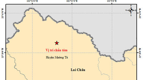 Trận động đất lớn nhất từ đầu 2020 ở Việt Nam vừa xảy ra tại Lai Châu