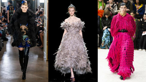 Lông vũ - xu hướng nổi bật mùa Thu Đông 2019