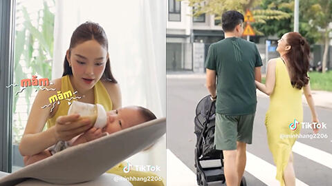 Minh Hằng khoe cận diện mạo quý tử, tiết lộ thay đổi của hai vợ chồng hậu lên chức bố mẹ bỉm sữa