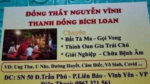 Cô đồng gọi hồn chữa bệnh COVID-19 bị phạt 12,5 triệu đồng