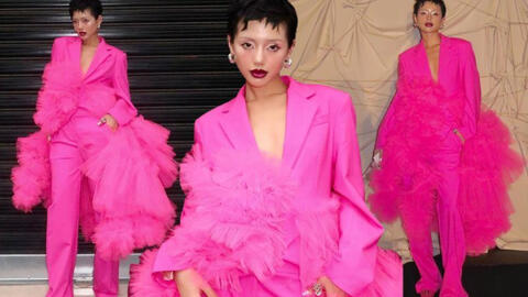 Khánh Linh "Ciao!" Milan Fashion Week với sắc hồng fuchsia "nổi bần bật"