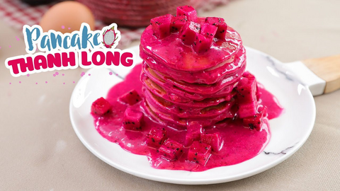 Món ngon mỗi ngày: Pancake thanh long đỏ