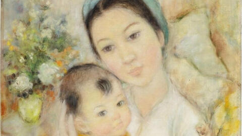 Bức tranh "Mẹ và con" của họa sĩ Lê Thị Lựu được bán giá hơn 500.000 USD