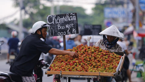 Giá chôm chôm giảm hơn một nửa so với đầu mùa