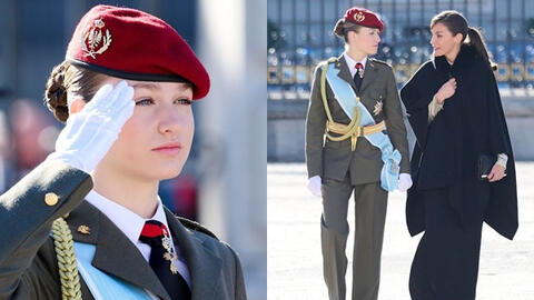 "Nàng công chúa xinh đẹp nhất châu Âu" xuất hiện đĩnh đạc trong bộ quân phục hoàng gia, lần đầu tiên trong đời tham dự sự kiện đặc biệt