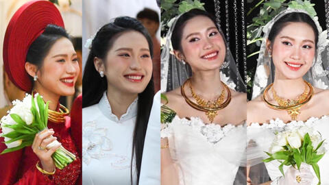 Doãn Hải My - vợ Đoàn Văn Hậu cả đám cưới chỉ khoe một góc nghiêng thần thánh, góc còn lại có bị dìm?