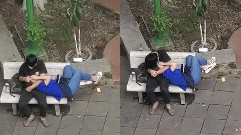 Vô tư ôm hôn nằm lên đùi nhau sau giờ học, cặp đôi khiến dân tình ngán ngẩm