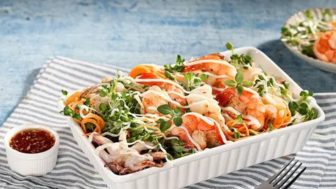 Món ngon mỗi ngày: Gỏi rau mầm tôm mực