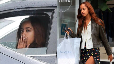 Cựu đệ nhất tiểu thư nhà Obama xuất hiện cực chất trên phố, gây chú ý khi hút thuốc một mình trong ô tô