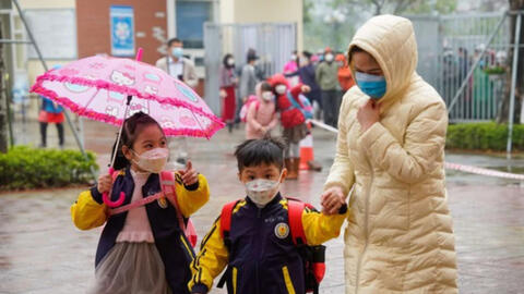 Học sinh mầm non, tiểu học Hà Nội nghỉ học khi nhiệt độ xuống dưới 10°C