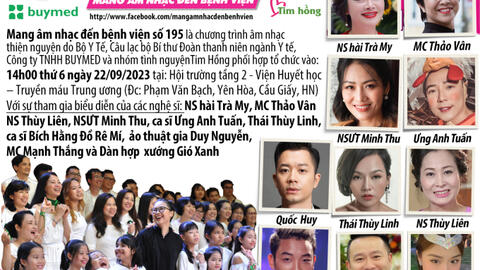 Lần đầu tiên tổ chức dàn nhạc hợp xướng trong bệnh viện