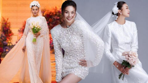 Những lần Thanh Hằng mặc váy cưới đẹp lộng lẫy, càng ngắm càng mong ngày chị đẹp thành cô dâu "xịn"