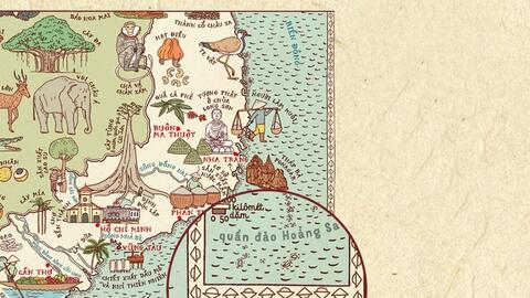 Hoàng Sa và Trường Sa xuất hiện trong cuốn Bản đồ vẽ tay khổng lồ của hai tác giả Ba Lan