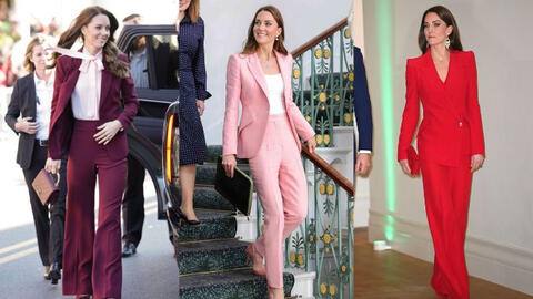 Vương phi Kate có phong cách diện bộ suit đẹp xuất sắc, ngắm là muốn học tập
