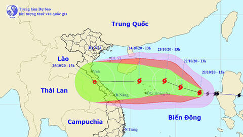 Bão số 8 sẽ giảm cấp khi vào đất liền, khả năng sẽ xuất hiện ngay bão số 9