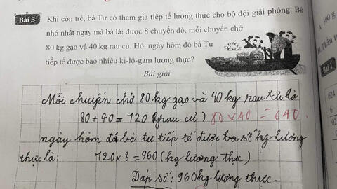 Bài toán tiểu học khiến cả cõi mạng tranh cãi, cô giáo chữa xong cũng không ai hiểu: Tại sao lại ra như vậy?