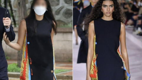 Cháu gái gia tộc Samsung và chiếc váy lụa Versace