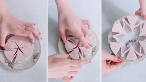 Cách cắt giò bày Tết khiến dân mạng không ngừng tranh cãi: Gắp 1 miếng là được cả đĩa?