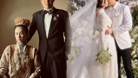 Nhìn lại 2 đám cưới đẹp nhất showbiz Thái 2023: Bên gây ấn tượng với hôn lễ "dát vàng" theo nghi thức xưa, bên ngập hoa tươi ở trời Tây