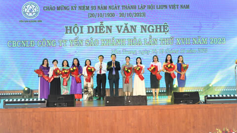 Công ty Yến Sào Khánh Hòa: Tưng bừng hội diễn văn nghệ chào mừng ngày thành lập Hội LHPN Việt Nam