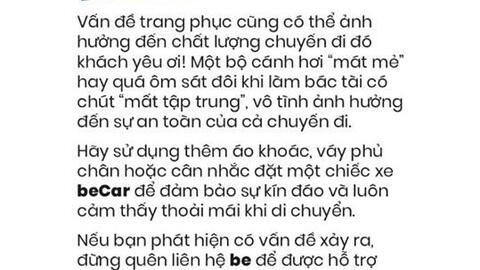 Khách đi Be, chớ dại... ăn mặc mát mẻ!