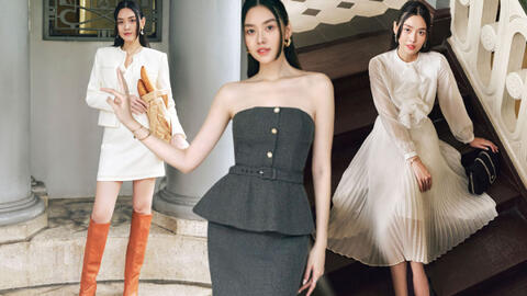 Á hậu Tường San lên đồ chuẩn nàng công sở mùa thu đông khiến chị em mê mẩn