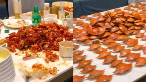 Đi ăn buffet, nhóm thanh niên "xử hết" 300 con cua, 80 bát chè và hơn thế nữa, "chiến tích" trên bàn khiến chủ nhà hàng choáng váng