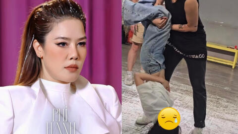 Dân mạng rần rần trước cảnh đầu bị đập xuống đất của sao nữ hạng A trong hậu trường “Chị đẹp”