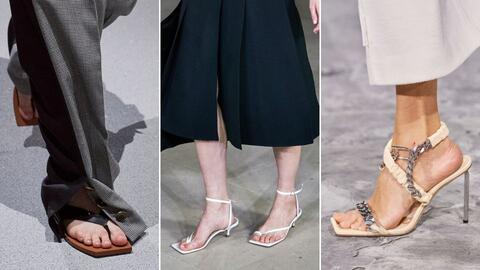 Giày sandal nữ mũi vuông dẫn đầu xu hướng phụ kiện mùa Hè