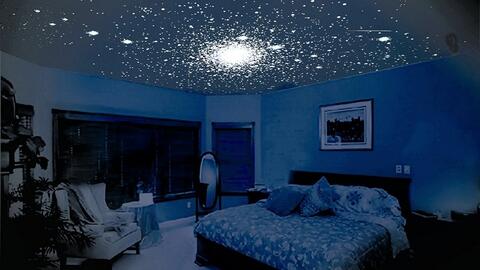 Phòng ngủ sẽ rộng hơn với cách trang trí dải ngân hà