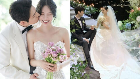 Tài tử Dự Báo Tình Yêu Và Thời Tiết cưới nàng mẫu nhà YG: Cô dâu diện đầm 240 triệu, cùng chú rể biến hôn lễ thành sàn diễn