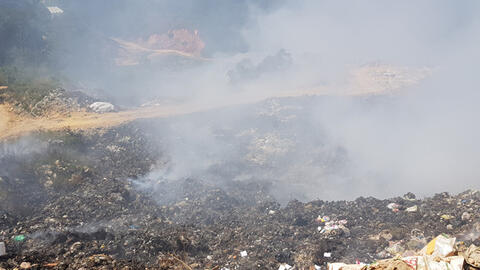 Bãi rác Cam Ly bốc cháy khiến không khí ở TP Đà Lạt ngột ngạt, khó chịu