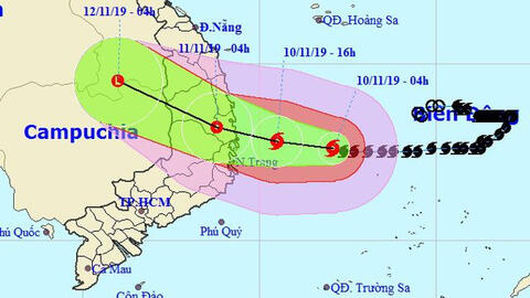 Đêm nay bão số 6 đổ bộ vào đất liền