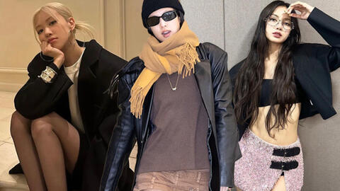 Sắc đen ngập tràn tủ đồ thu đông của BLACKPINK: Món nào nhìn cũng xịn, học theo là nâng cấp phong cách