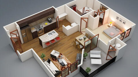 10 mẫu thiết kế căn hộ chung cư một phòng ngủ đáng mơ ước