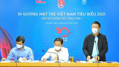 Công bố 10 gương mặt trẻ Việt Nam tiêu biểu năm 2021