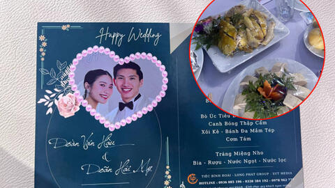 Hé lộ menu tiệc cưới Đoàn Văn Hậu và Doãn Hải My: Cỗ đầy ăm ắp, tận 12 món chưa kể tráng miệng và đồ uống